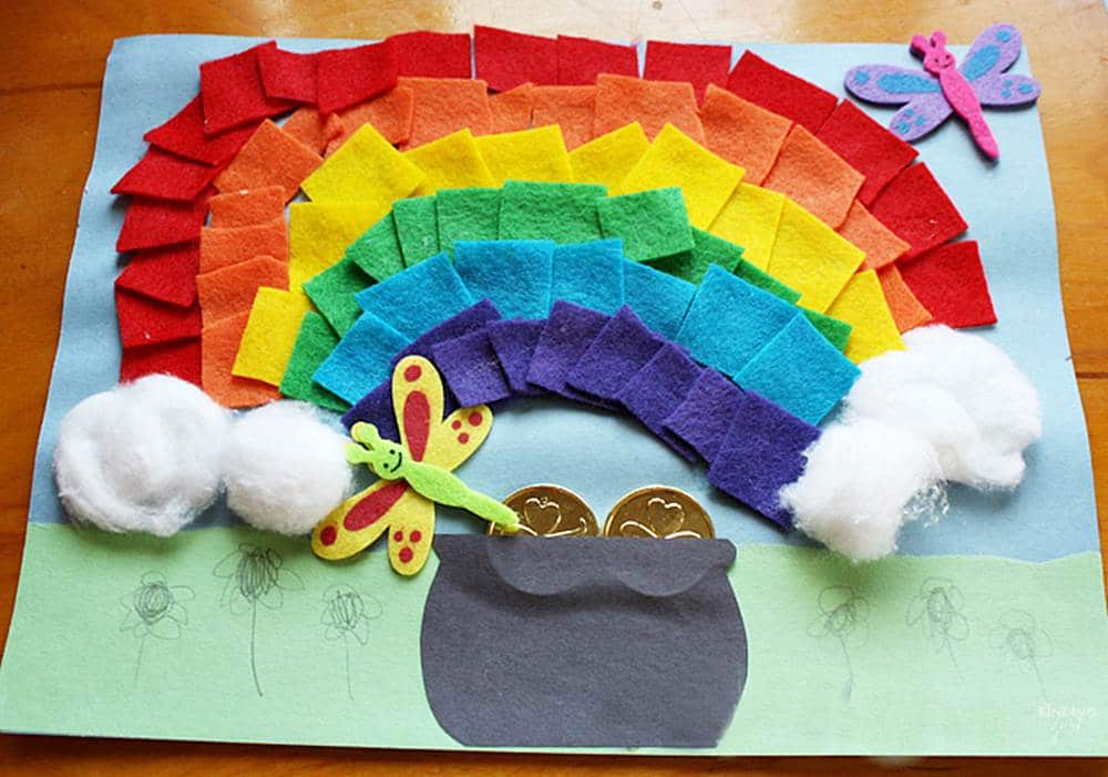 Rainbow Cotton Ball Craft - Meraki Mother