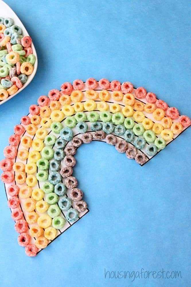 fruit loop rainbow art activities