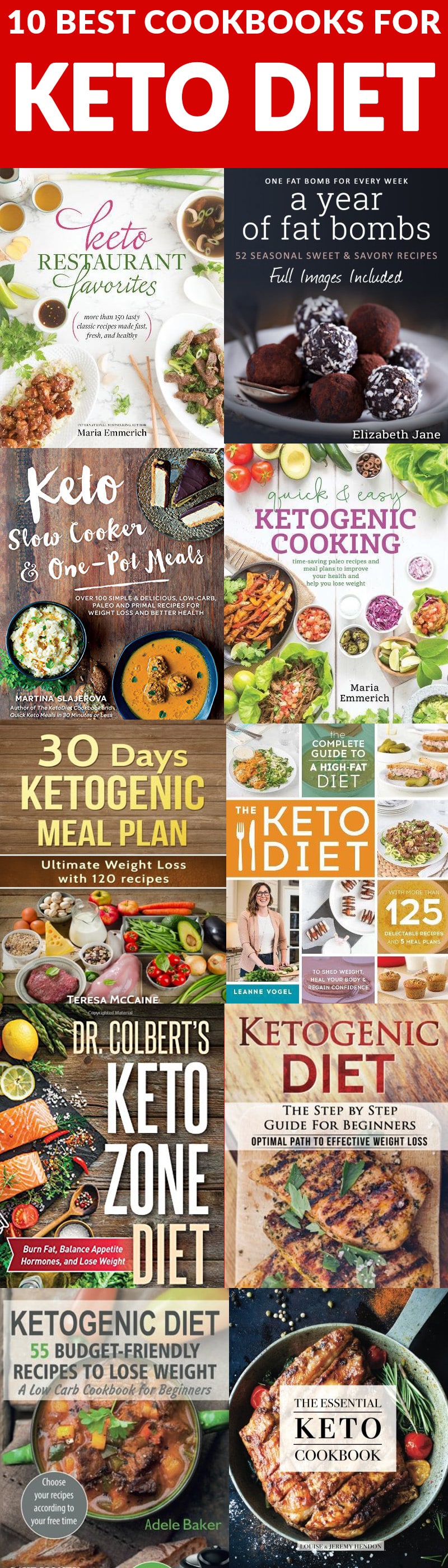 The 10 Best Cookbooks for the Keto Diet. If you're starting a Keto diet and are struggling to find the best recipes, these 10 Keto Diet Cookbooks will get you started with tried, tested and tasty recipes that actually work! 