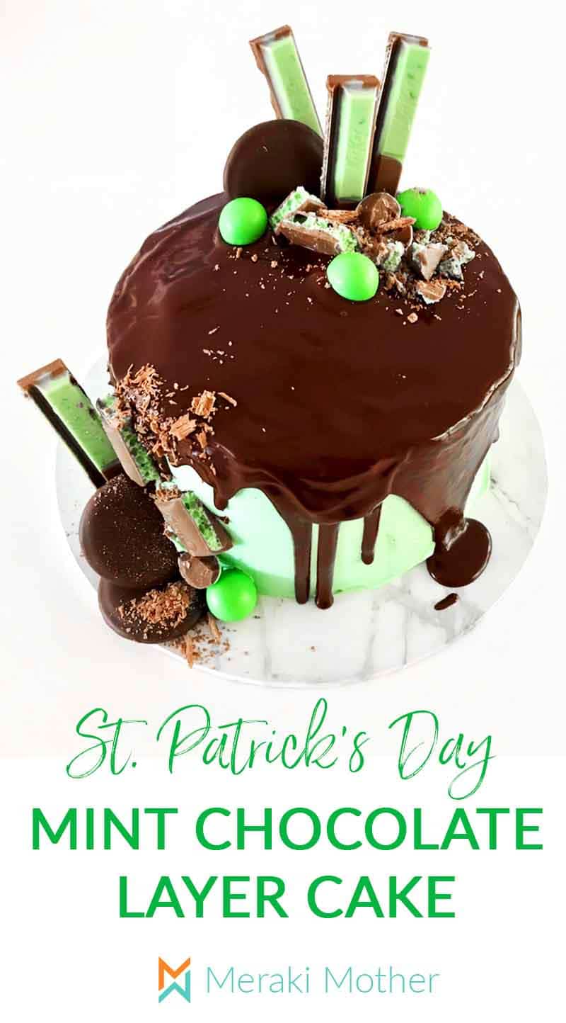 This delicious St. Patrick's Day Mint Chocolate Layer Cake is sure to be the perfect treat for your table on St. Paddy's Day! 