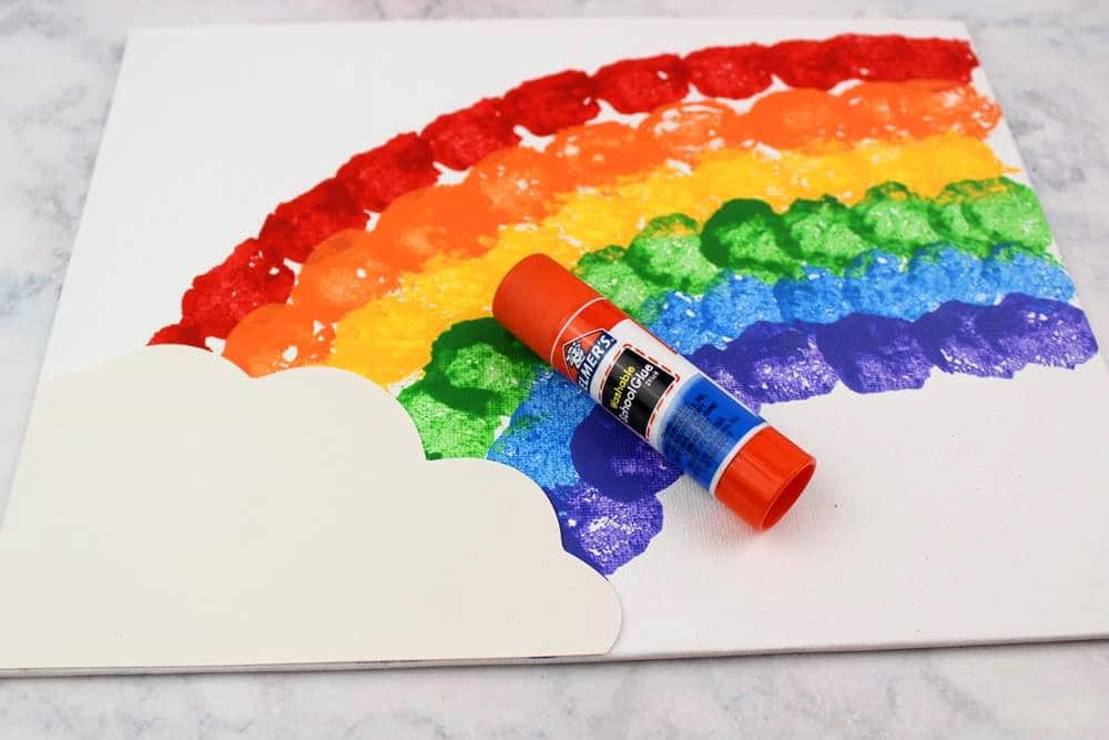 Cotton Ball Rainbow Craft - Easy Peasy and Fun