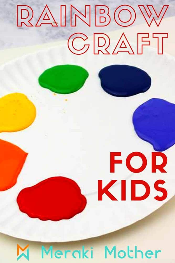 Cotton Ball Rainbow Craft - Easy Peasy and Fun