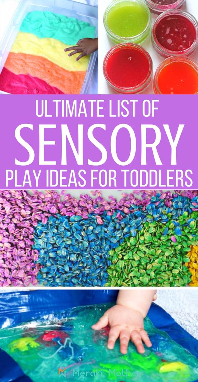 The ultimate list with more than 25 sensory play ideas. Check out the full blog post now. sensory play ideas | sensory play ideas for babies | sensory play ideas for toddlers | sensory play ideas autism | sensory play ideas preschool
