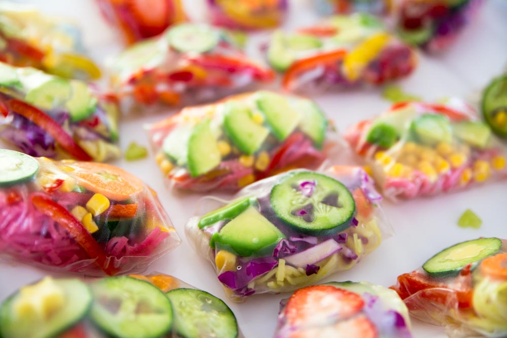 Easy and Healthy Rainbow Rice Rolls kids will love