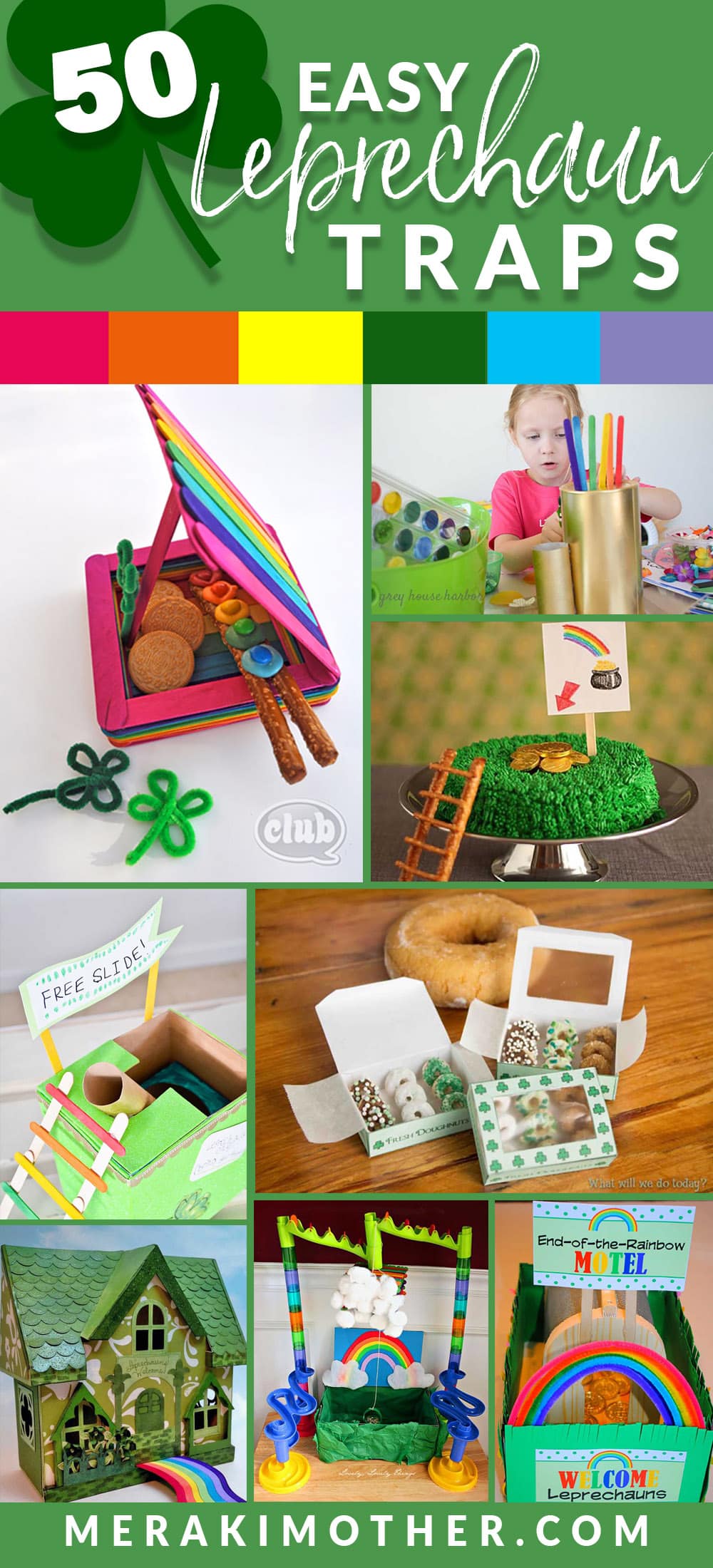 50 Easy Leprechaun Trap Ideas that will have you catching those leprechauns and finding their pot of gold in no time! Merakimother.com
