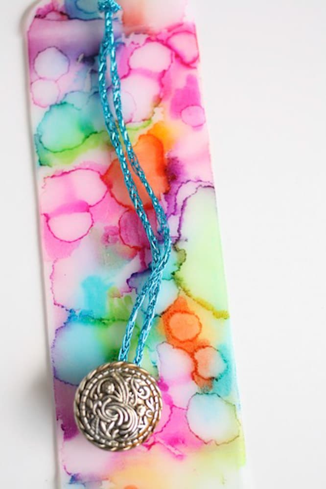 Homemade bookmark watercolour art bookmark