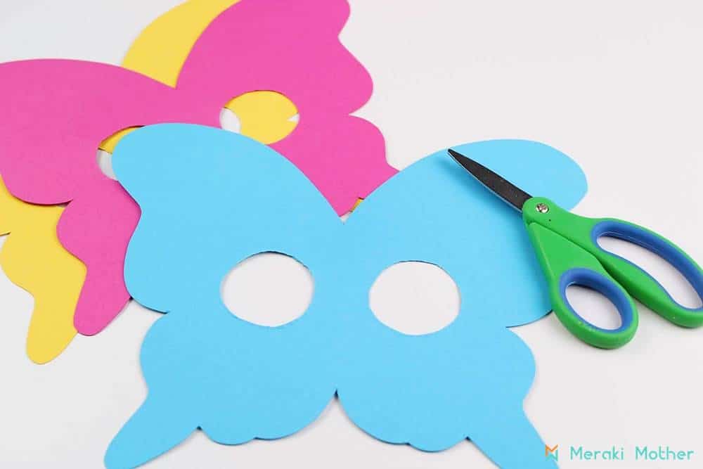 Butterfly mask cut out shapes