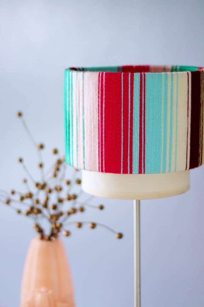 Lampshade before and after - how to redo your old lampshade