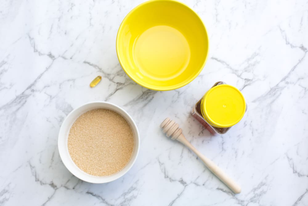 Homemade Face scrub Brown Sugar and Coconut