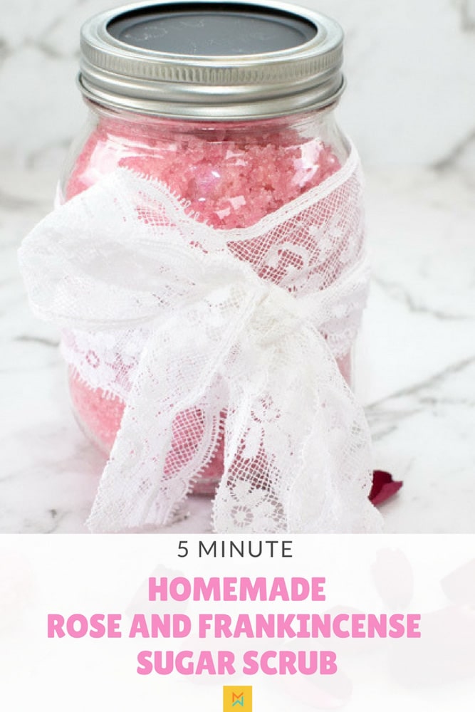 Homemade Rose and Frankincense Sugar Scrub