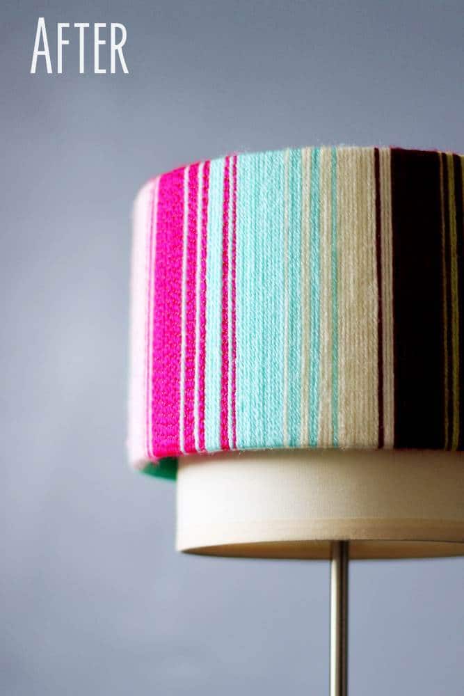Colorful Lampshades Makeover Meraki, Redo Old Lamp Shades