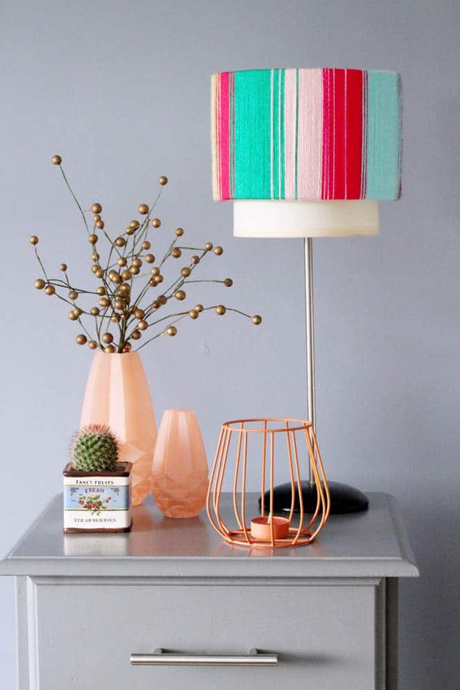 How to recover an old lampshade - DIY easy project