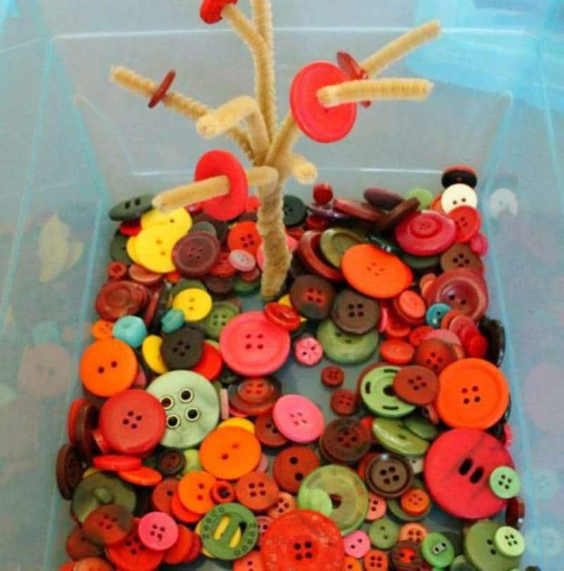 Quiet sensory button tree