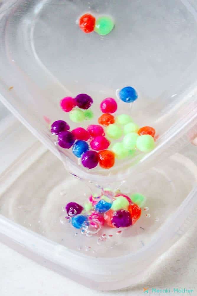 Easy Slime Recipe With PomPoms - Meraki Mother