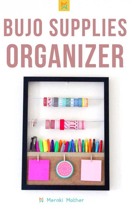 DIY Bullet Journal Supply Organizer - Meraki Mother