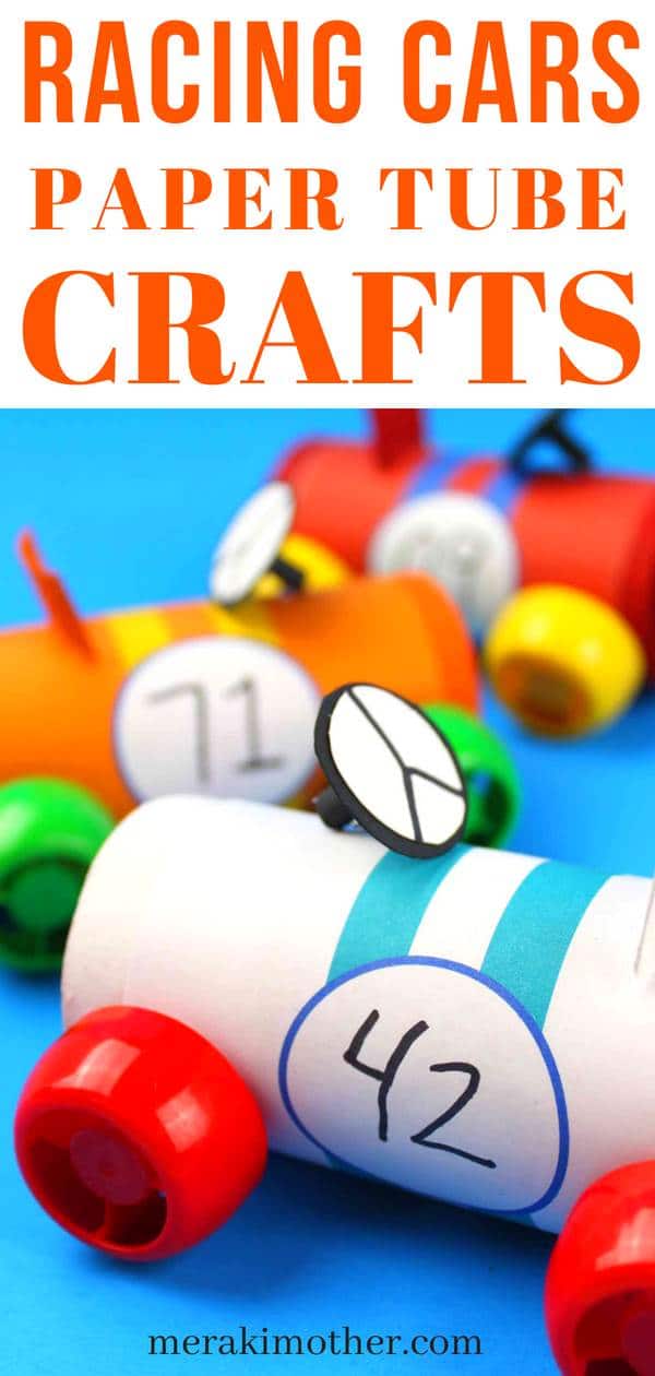 racing cars paper tube crafts