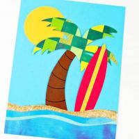 Summer Paper Weaving Craft for Kids
