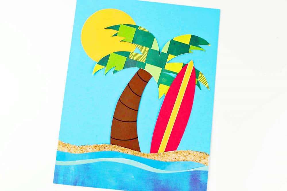 summer weave paper craft for kids