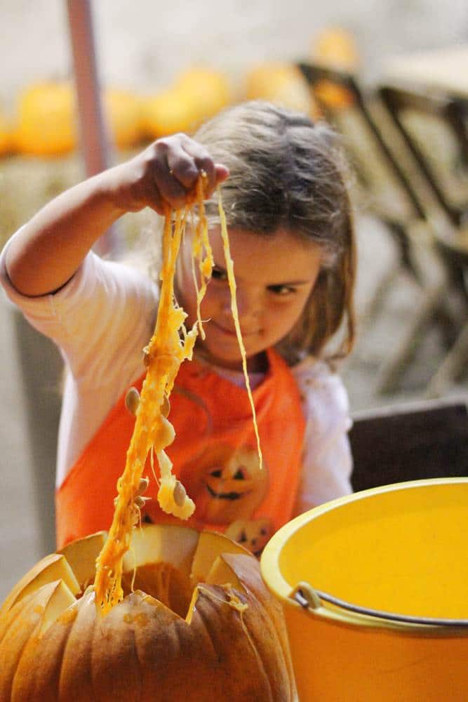 Pumpkin sensory play