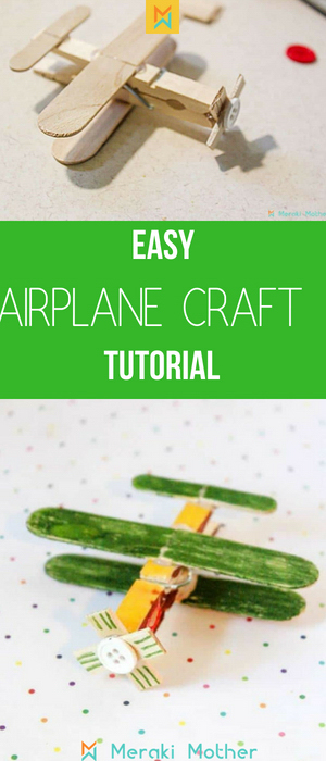 Easy airplane craft tutorial for kids