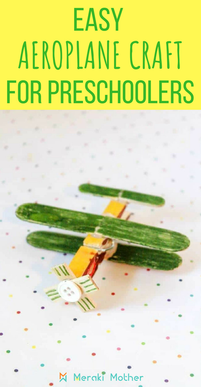 Easy aeroplane craft for preschoolers