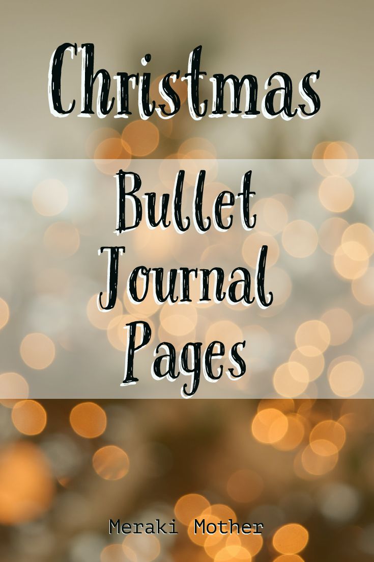 christmas pages for bullet journals