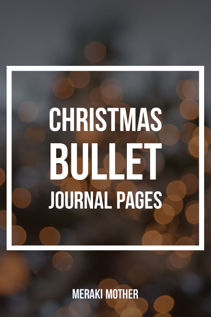 bullet journal theme Christmas