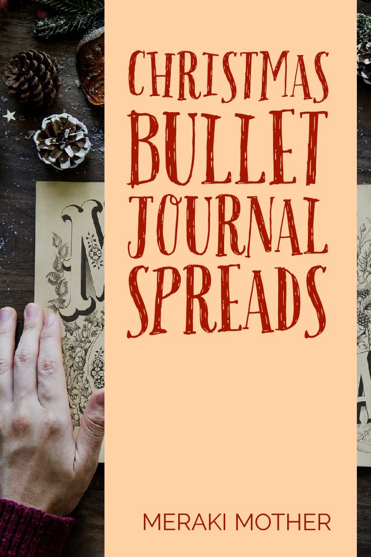 Bullet journal spreads for Christmas