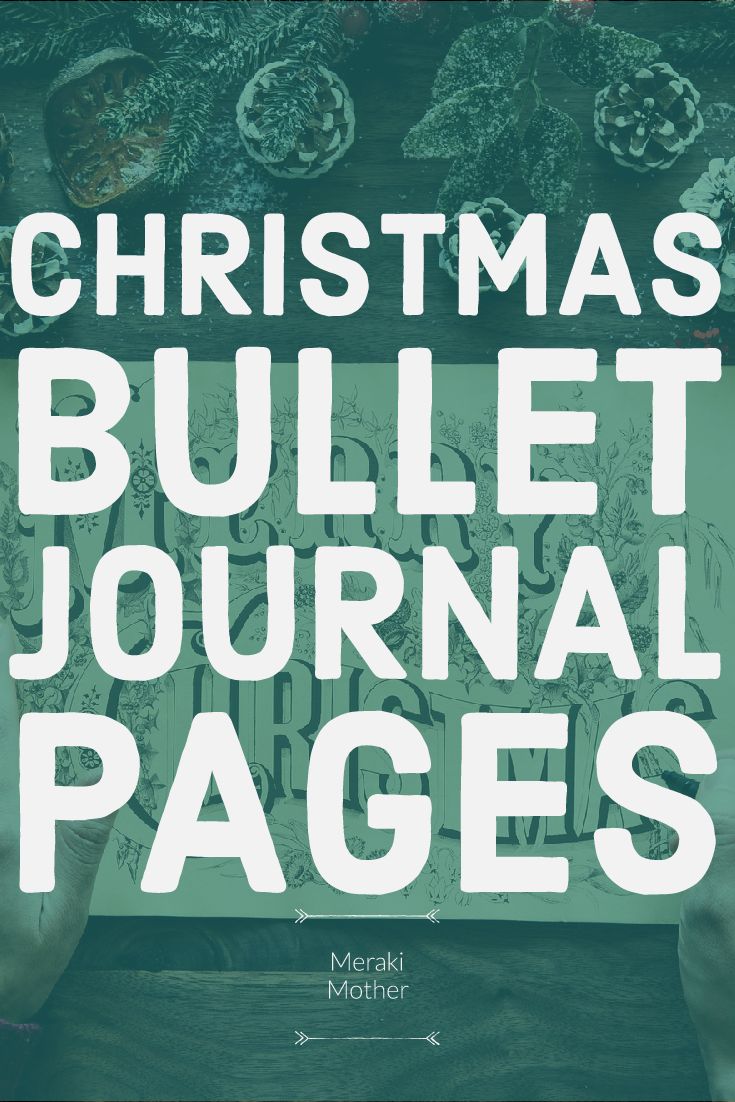 Christmas bullet journal spreads