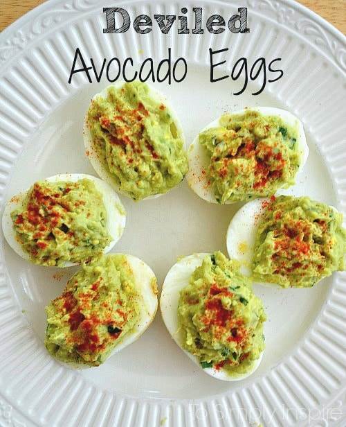 deviled avocado eggs