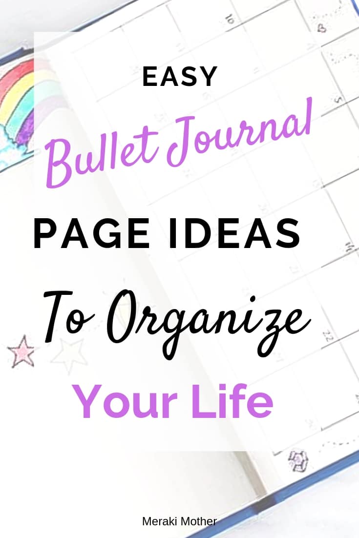 Get organized with a bullet journal. We share the best bullet journal page ideas to help you organize your life. #bulletjournal #bulletjournalorganization #bulletjournallayouts #bulletjournalideas #bulletjournalpageideas