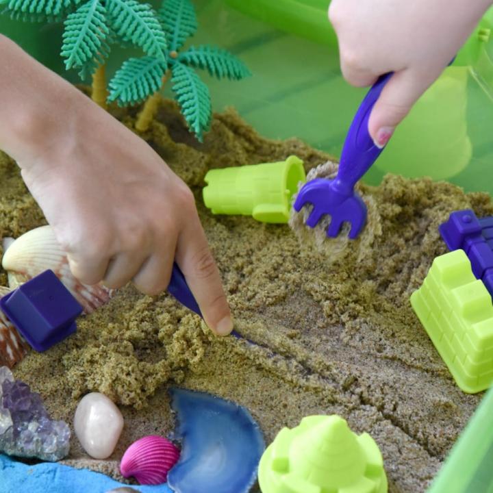 Image for Themed Beach Sensory Table with Kinetic Sand