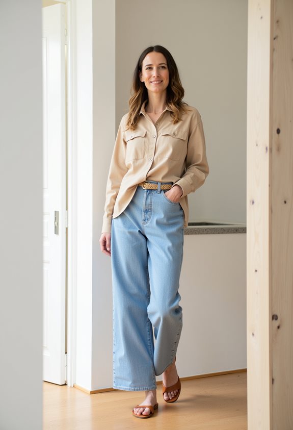 casual chic parenting outfit