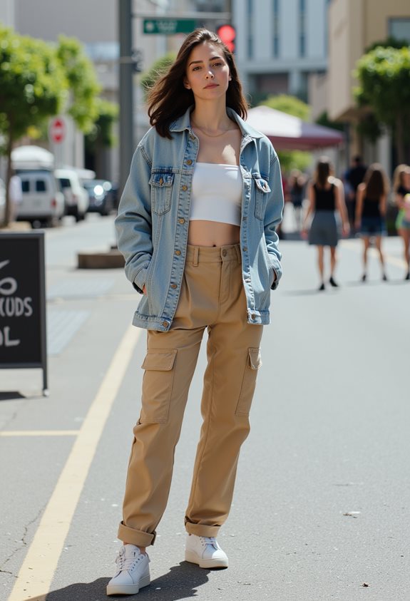 chic casual layered outfit