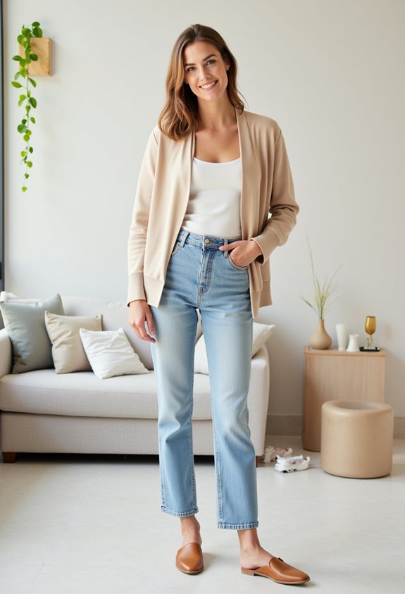 chic comfortable brunch outfit