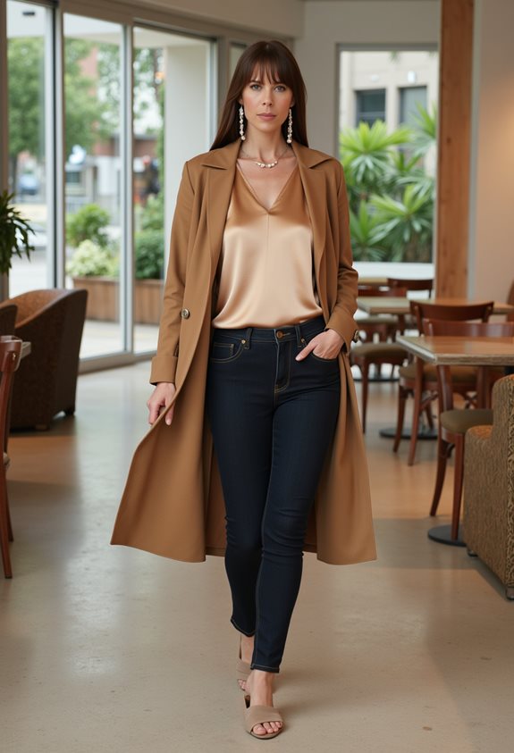 chic layered casual outfit