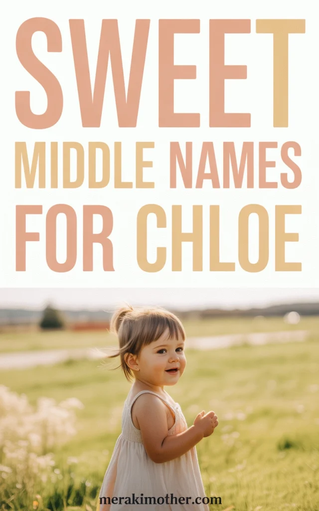 Sweet middle names for Chloe featured in a cheerful and lively outdoor setting with a smiling toddler.