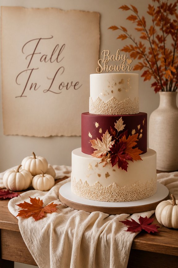 autumn themed cozy cake