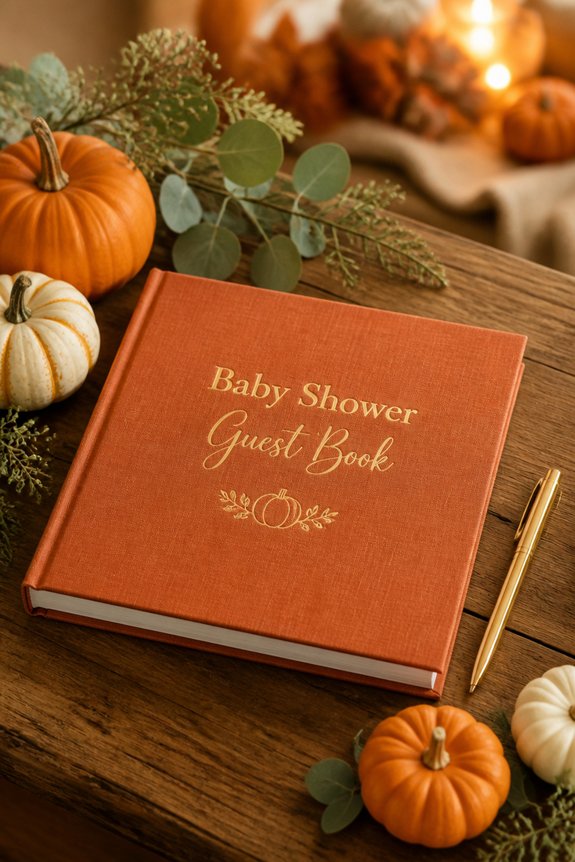 autumn themed guest book decor