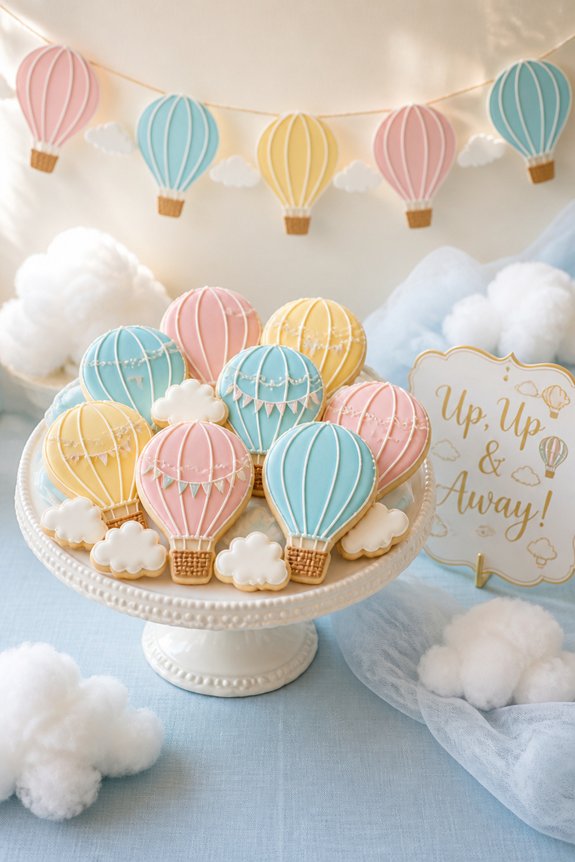 balloon themed baby shower treats