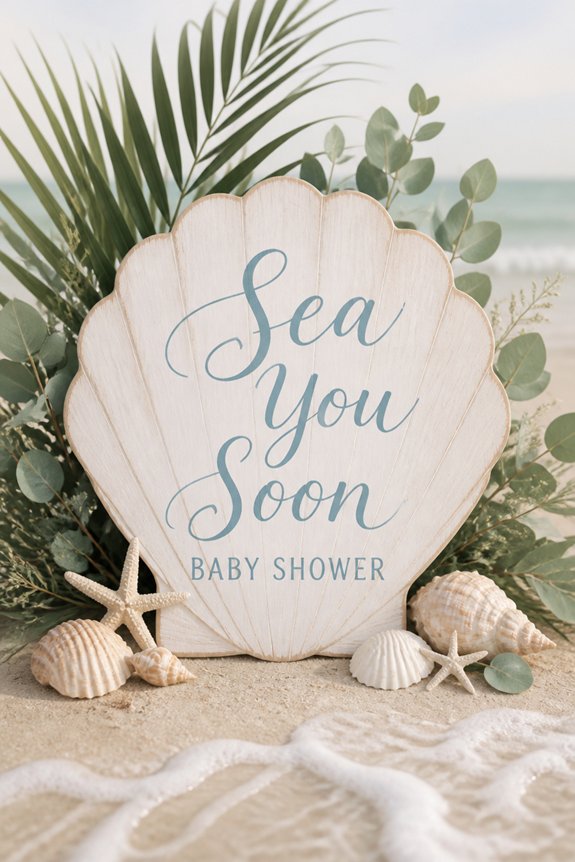 beach themed baby shower welcome