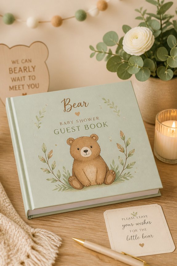 bear themed guest book ideas