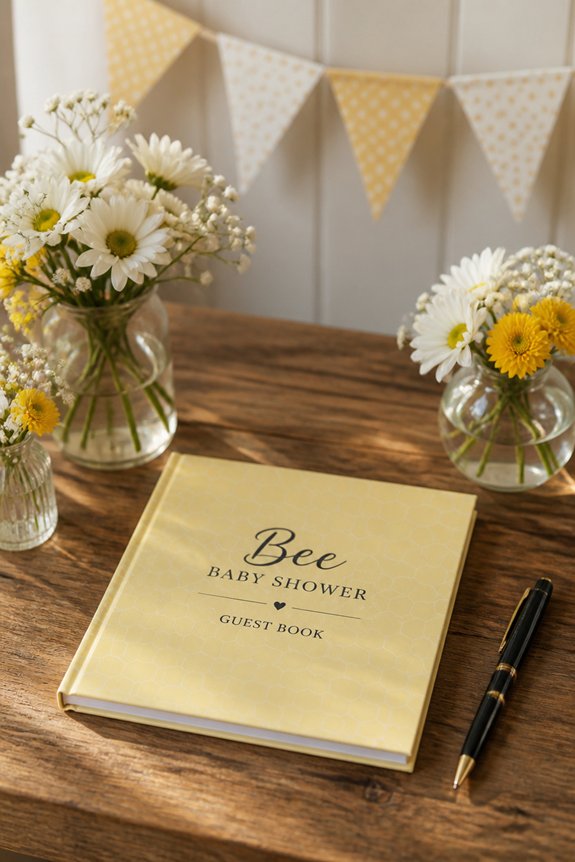 bee themed baby shower keepsake