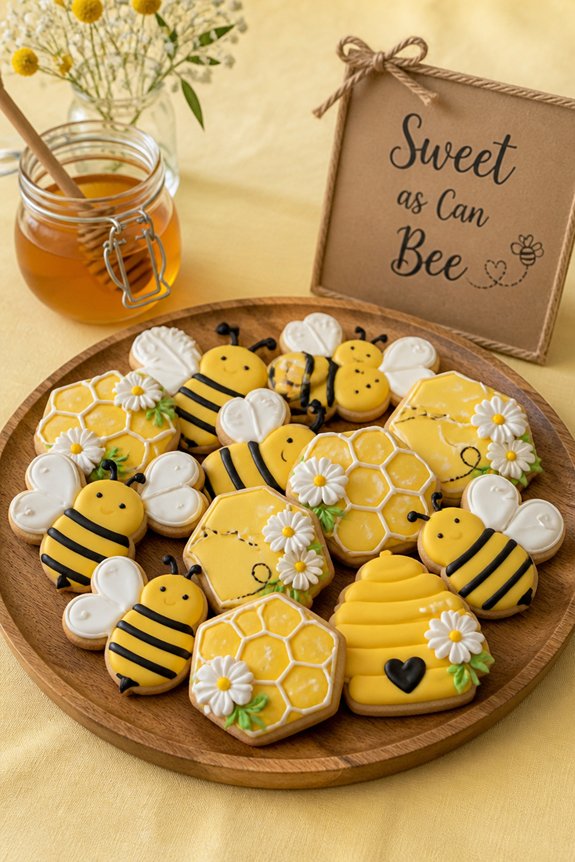 bee themed sweet cookie treats