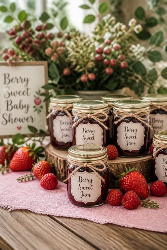 berry themed baby shower favors