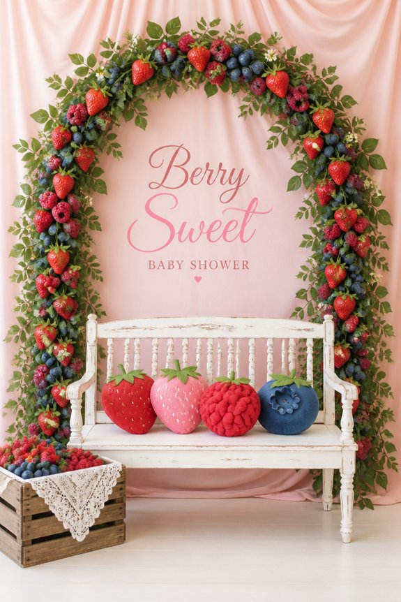 berry themed photo booth fun