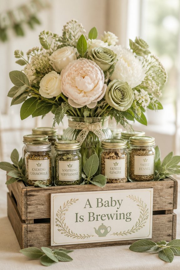 brewing baby shower decor