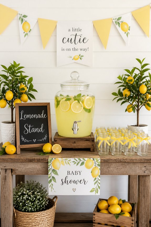 bright citrus infused mocktails station