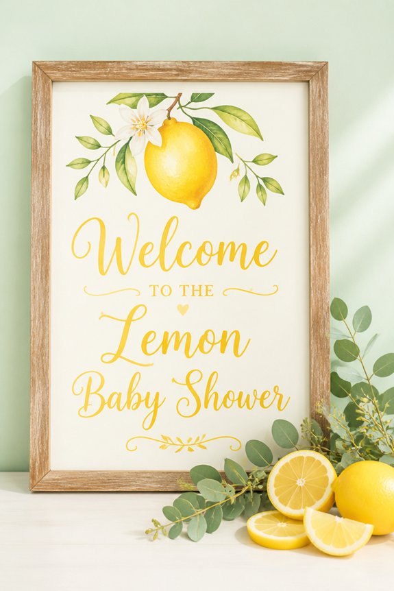 bright lemonade welcome sign