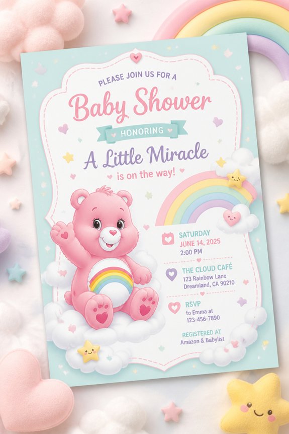 care bear baby shower